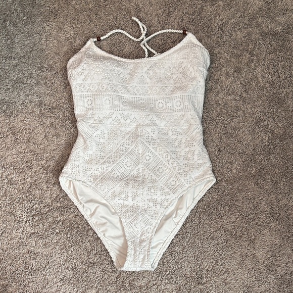 Victoria's Secret Other - Victoria's Secret White Crochet One-Piece Swimsuit